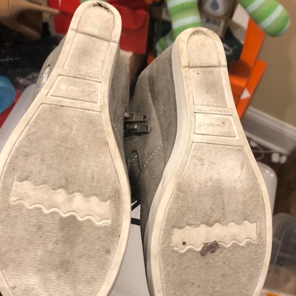 COPY - Girls Glitter Wedge Sneakers Size 2 - Picture 4 of 6